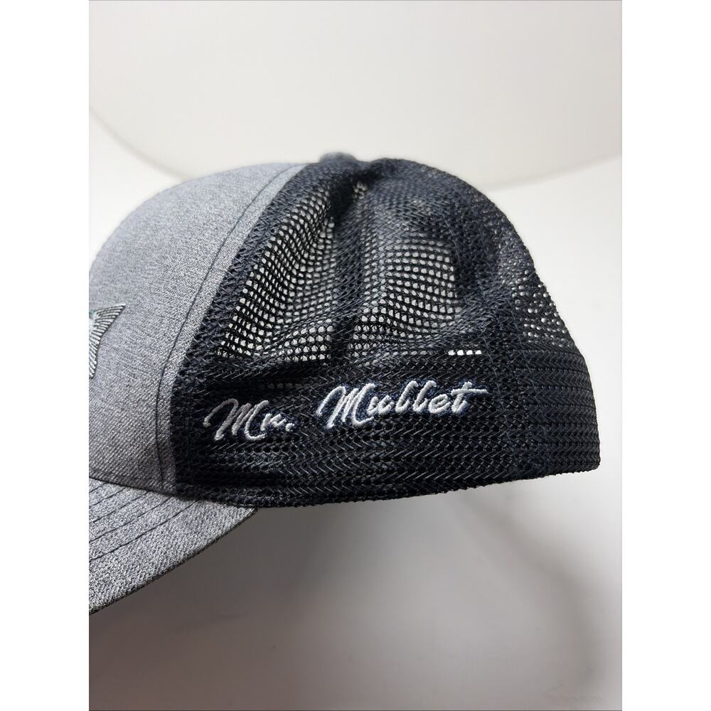 Toadfish Outfitters Gray Black Logo The Mullet Mesh Hat Adjustable Snapback - Picture 4 of 8